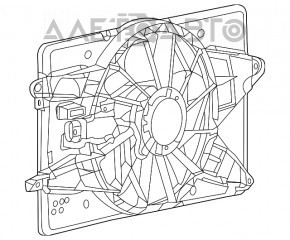 Difuzorul carcasei radiatorului asamblat Dodge Dart 13-16 2.0 2.4