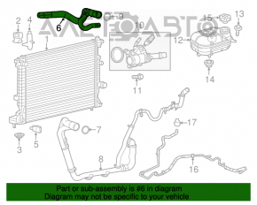 Furtunul de răcire superior Dodge Dart 13-16 2.0 2.4 fără triconector