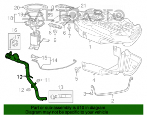 Заливная горловина топливного бака Dodge Dart 13-16 2.0 2.4