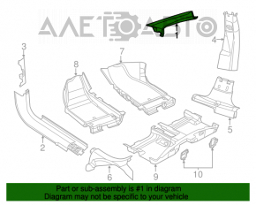 Capacul amortizorului din față dreapta Dodge Dart 13-16 negru.