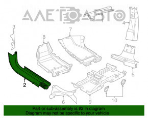 Capac prag fata stanga Dodge Dart 13-16, neagra, tip 2.