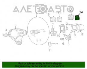 Кнопки управления на руле Dodge Dart 13-16