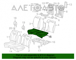 Задний ряд сидений 2 ряд Dodge Dart 13-16 тряпка черн