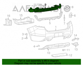 Absorbantul de bara spate pentru Dodge Dart 13-16