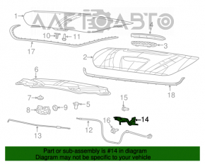 Петля капота левая Dodge Dart 13-16