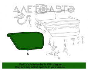 Уплотнитель крышки багажника Dodge Dart 13-16