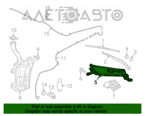 Ștergătoarele trapezoidale cu motor Dodge Dart 13-16 încetinesc, pe AF