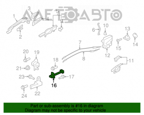 Ограничитель двери задней левой Mitsubishi Outlander 14-21