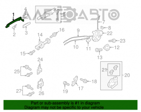 Mânerul ușii exterioare din față dreapta Mitsubishi Outlander 14-21