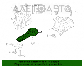 Pernele centrale ale motorului Mitsubishi Outlander 14-21 AWD