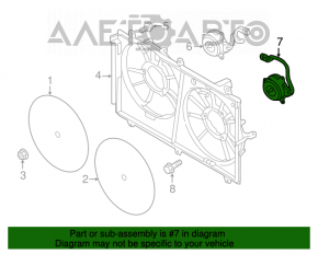 Motorul ventilatorului de răcire stânga Mitsubishi Outlander 14-18 2.4, 3.0