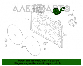 Motorul ventilatorului de răcire dreapta pentru Mitsubishi Outlander 14-18 2.4, 3.0.