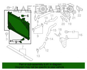 Radiator de răcire apă Mitsubishi Outlander 14-21 2.4, 3.0