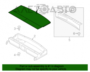 Capacitatea portbagajului Mitsubishi Outlander 14-21 este de culoare neagră.