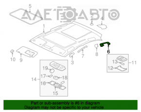 Ручка потолка передняя левая Mitsubishi Outlander 14-21 бежевая