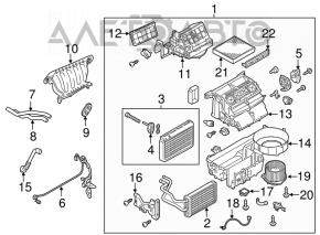 Evaporator Mitsubishi Outlander 16-21 rest