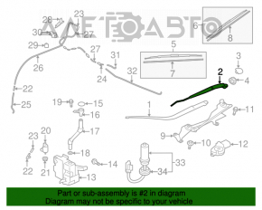 Leash stânga a ștergătorului Mitsubishi Outlander 14-21