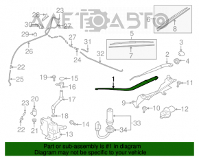 Frânghie de ștergător dreapta Mitsubishi Outlander 14-21