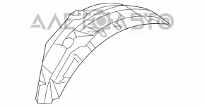 Captuseala aripa spate dreapta Mitsubishi Outlander 14-21 rag, parte fata noua originala OEM