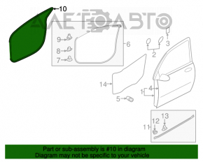 Garnitura de ușă din față dreapta Mitsubishi Outlander 16-21 restilizat.