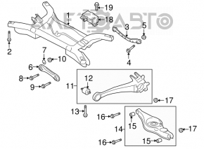 Bara spate dreapta Mitsubishi Outlander 14-21, brat longitudinal.