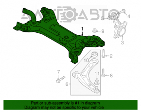 Подрамник передний Mitsubishi Outlander 16-21 рест