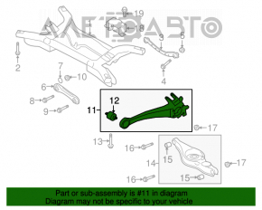 Bara spate dreapta Mitsubishi Outlander 14-21, brat longitudinal.