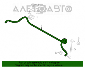 Stabilizatorul frontal Mitsubishi Outlander 14-21 22mm