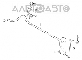 Stabilizatorul frontal Mitsubishi Outlander 14-21 22mm