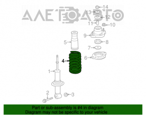 Arc spate stânga Mitsubishi Outlander 14-21 FWD rigiditate roz-albastru.