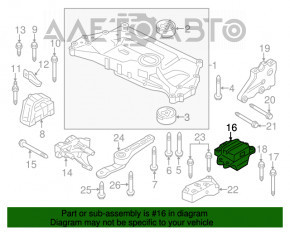 Pernele motorului stânga VW Passat b7 12-15 SUA 2.0TDI