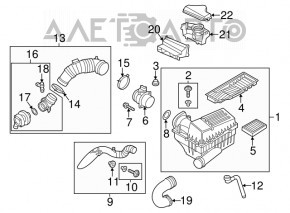 Contor de aer VW Passat b7 12-15 SUA 2.0TDI nou, neoriginal.