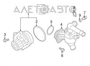 Водяная помпа VW Passat b7 12-15 USA 2.0TDI новый OEM оригинал