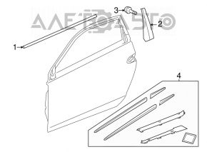 Panoul lateral frontal stânga pentru ușa Honda CRZ 11-16