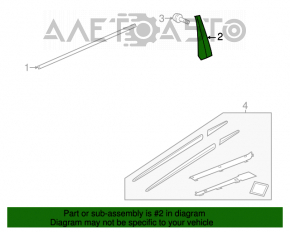 Panoul lateral frontal stânga pentru ușa Honda CRZ 11-16