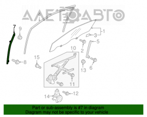 Geam ghidaj ușă față stânga Honda CRZ 11-16