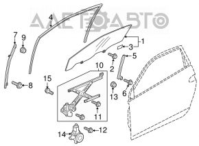 Geam electric cu motor fata dreapta Honda CRZ 11-16