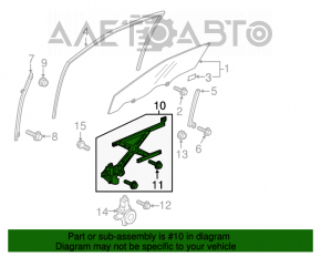 Geam electric cu motor fata dreapta Honda CRZ 11-16