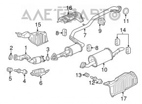 Silentiosul partea din spate cu teava pentru Honda CRZ 11-16