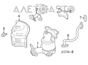 Colector de evacuare cu catalizator pentru Honda CRZ 11-16