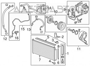 Радиатор кондиционера конденсер Honda CRZ 11-16