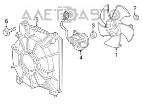 Paletele ventilatorului de răcire dreapta Honda CRZ 11-16