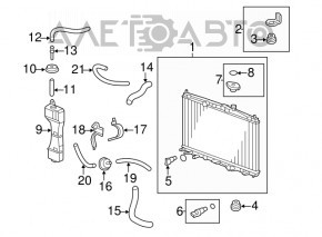 Suport radiator stânga sus Honda CRZ 11-16