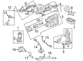 Canistra cu absorbant de cărbune pentru Honda CRZ 11-16