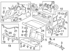 Capacul arcului drept Honda CRZ 11-16