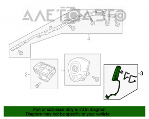 Airbagul pentru scaunul din stânga al mașinii Honda CRZ 11-16.