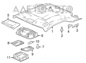 Plafonul de iluminare frontal pentru Honda CRZ 11-16