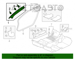 Capacul amortizorului frontal stâng Honda CRZ 11-16 gri.