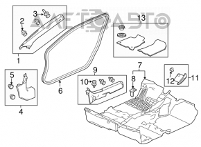 Capacul amortizorului frontal stâng Honda CRZ 11-16 gri.