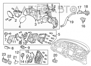 Controlul climatizării Honda CRZ 11-16 auto cu încălzirea oglinzilor.